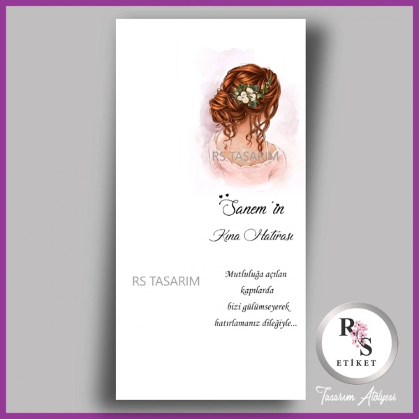 Hediyelik Kartı - Düğün, Nişan, Kına Anahtarlık Kartı - rs363