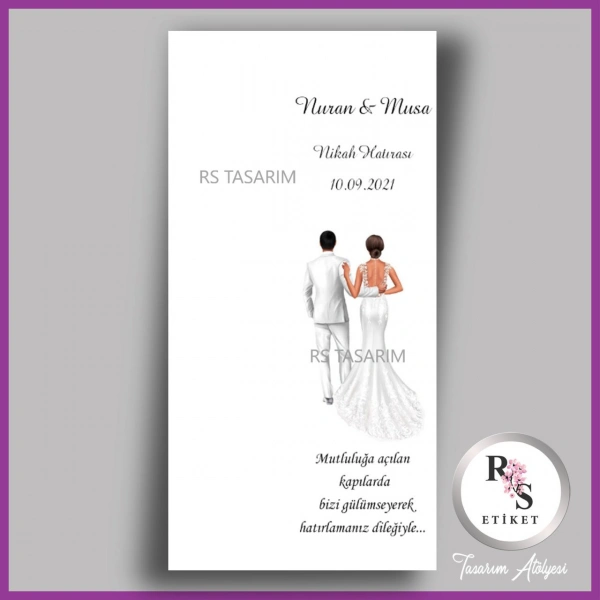 Hediyelik Kartı - Düğün, Nişan, Kına Anahtarlık Kartı - rs364