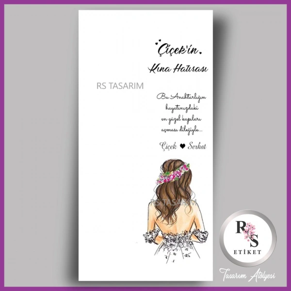 Hediyelik Kartı - Düğün, Nişan, Kına Anahtarlık Kartı - rs365