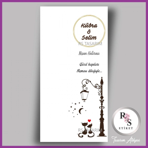 Hediyelik Kartı - Düğün, Nişan, Kına Anahtarlık Kartı - rs366