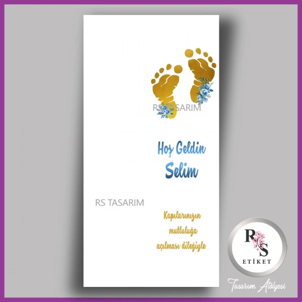 Hediyelik Kartı - Bebek, Doğum Günü Fon Kartı - rs369