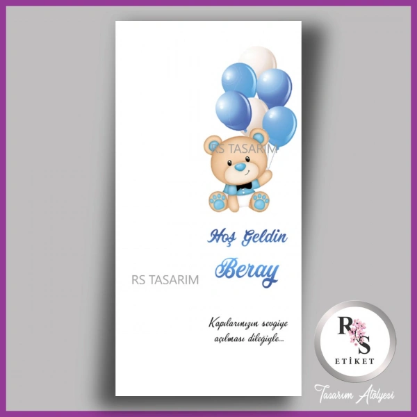 Hediyelik Kartı - Bebek, Doğum Günü Fon Kartı - rs370