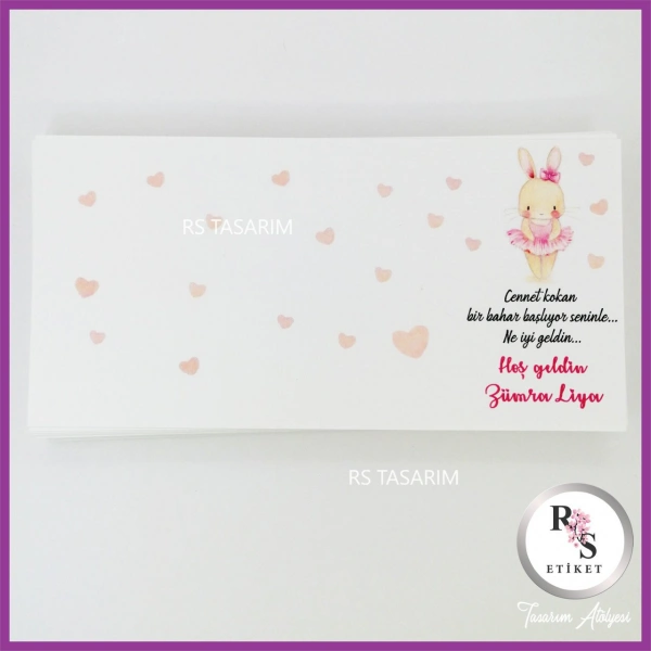 Hediyelik Kartı - Bebek, Doğum Günü Fon Kartı - rs117