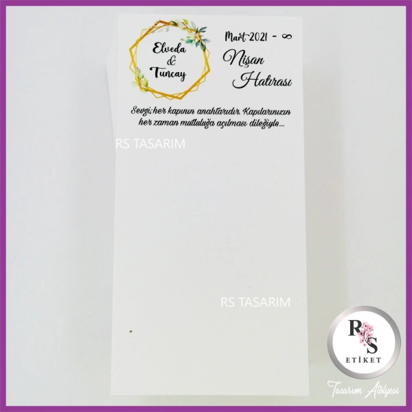 Makrome Yaprak Model Anahtarlık İsim Kartı -rs126