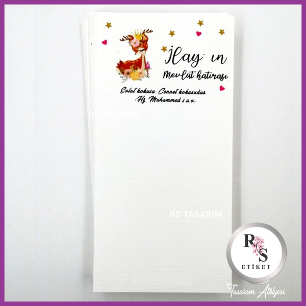 Hediyelik Kartı - Bebek, Doğum Günü Fon Kartı - rs203