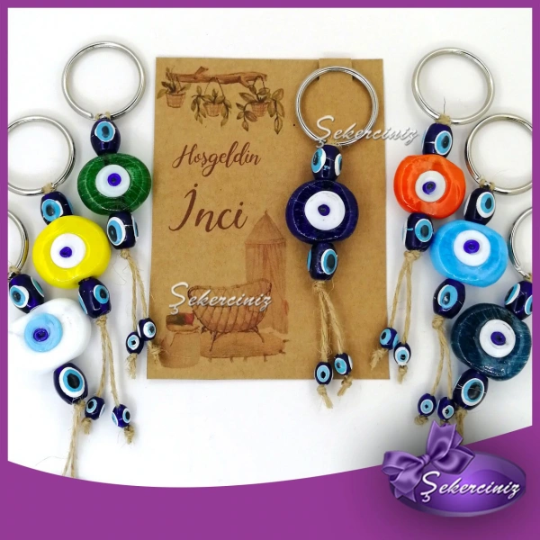 Nazarboncuklu Hediyelik Anahtarlık, Bebek Hediyelikleri - BB073