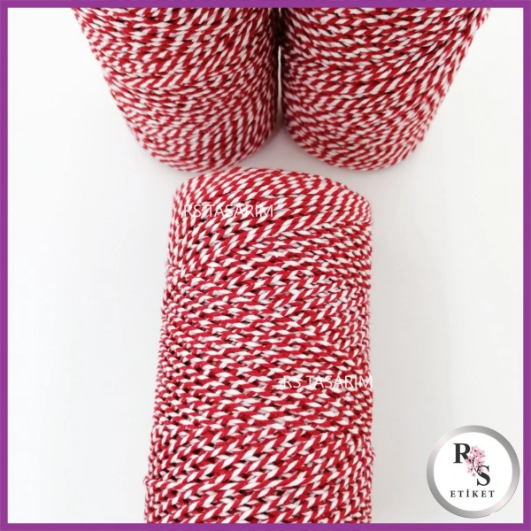 Paketleme ipi - Kırmızı Marteniçka ipi - Ambalaj ipi -10 metre