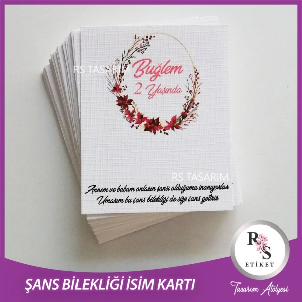 Şans Bileklik İsim Kartı -BK007