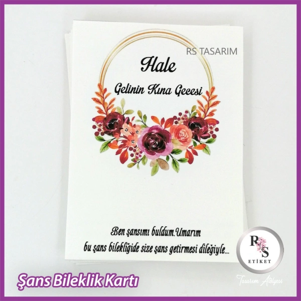 Şans Bileklik İsim Kartı -BK012