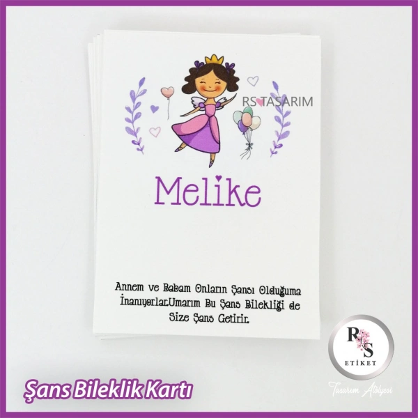 Şans Bileklik İsim Kartı -BK018