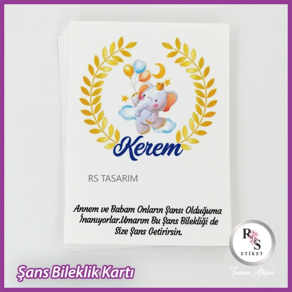 Şans Bileklik İsim Kartı -BK023