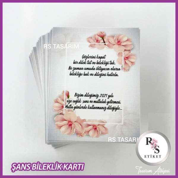 Şans Bileklik İsim Kartı -BK037