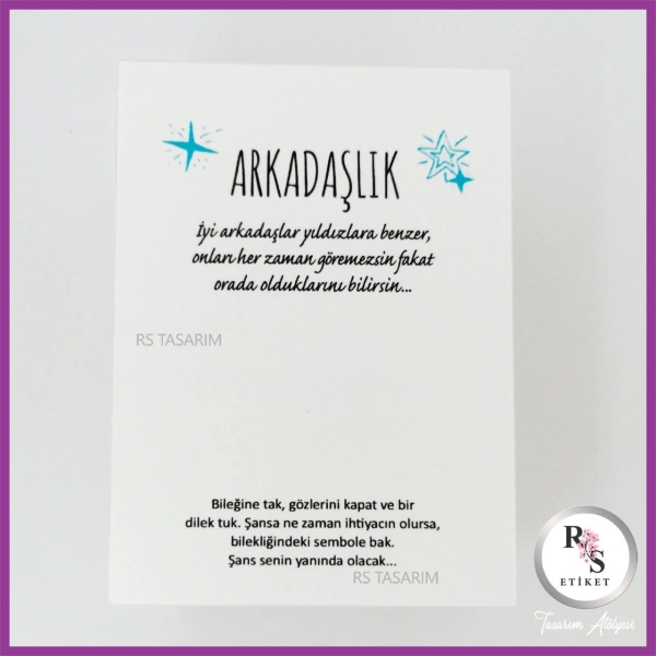 Şans Bileklik İsim Kartı -BK041