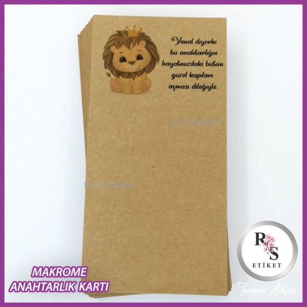 Yaprak Makrome Anahtarlık İsim Kartı -rs313