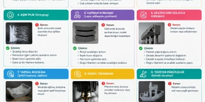 3d baskı sorunları ve çözümleri