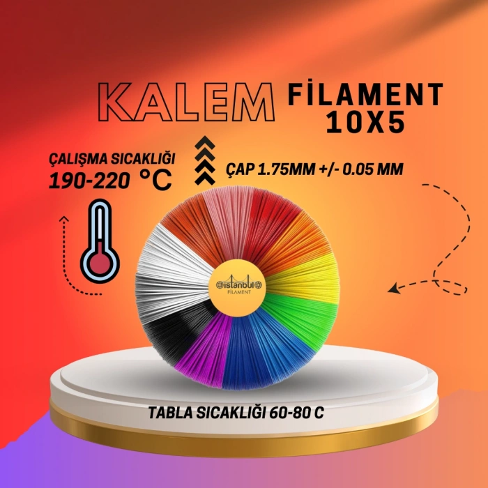 10*5 METRE KALEM FİLAMENT PLA+ 1,75 mm