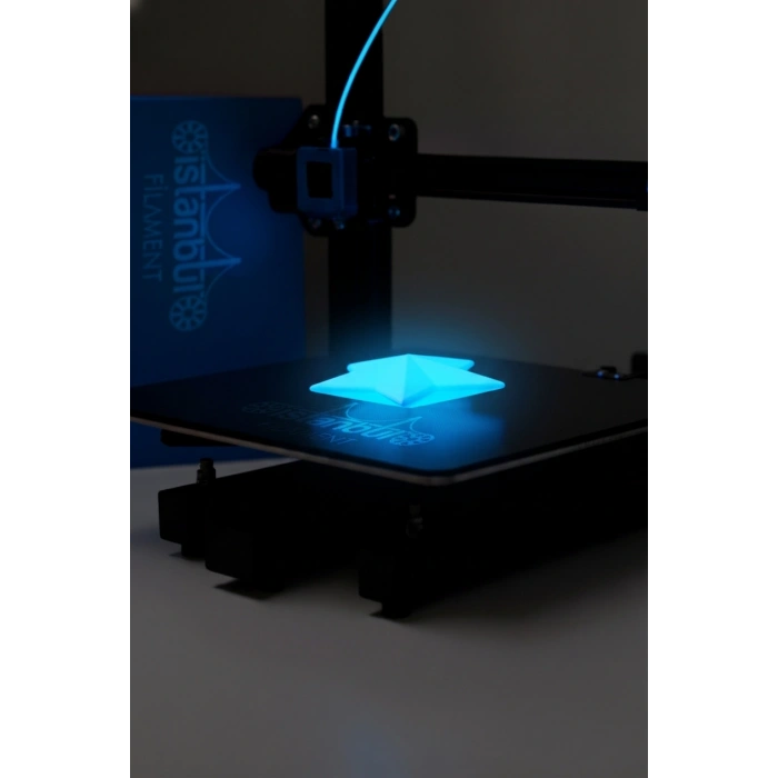 OCEAN BLUE GLOW FİLAMENT 1.75 mm GECE PARLAYAN 500 Gr (0.6 Nozzle Önerilir)