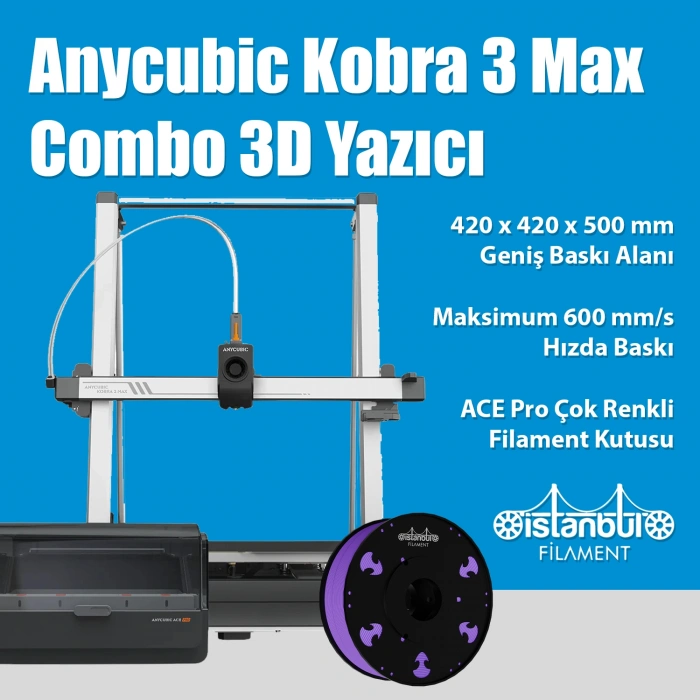 Anycubic Kobra 3 Max Combo 3D Yazıcı