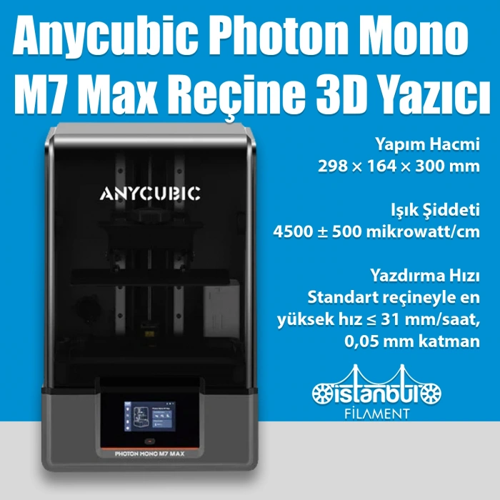 Anycubic Photon Mono M7 Max Reçine 3D Yazıcı