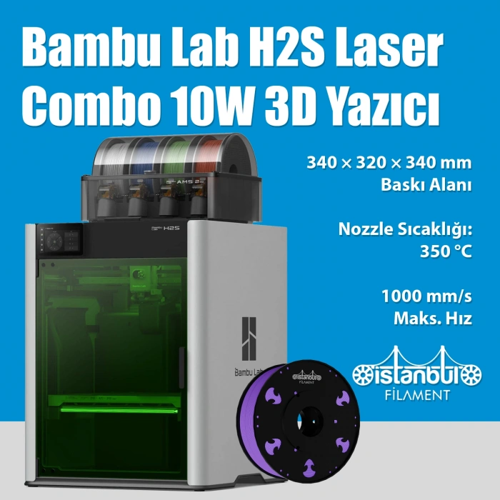 Bambu Lab H2S Laser Full Combo 10W 3D Yazıcı