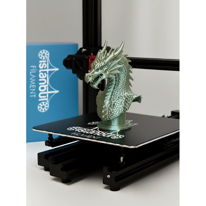 ÇİFT RENK SİLK PLA+ GOLD - SİYAH DUAL COLOR (Zümrüt Yeşil Efektli)