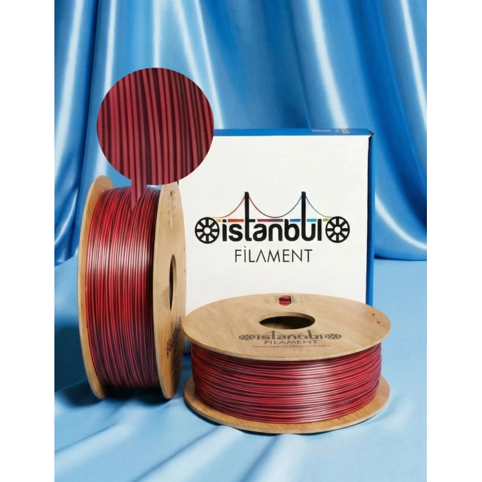 ÇİFT RENK SİLK PLA+ KIRMIZI - SİYAH DUAL COLOR