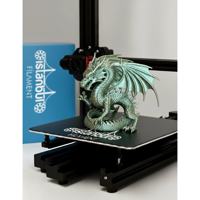 ÇİFT RENK SİLK PLA+ GOLD - SİYAH DUAL COLOR (Zümrüt Yeşil Efektli)