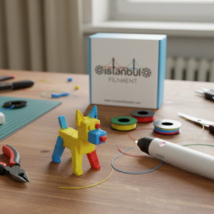 PLA 3D Kalem Yazıcı için 10 Renk (10x5 metre) 50 Metre PLA Filament