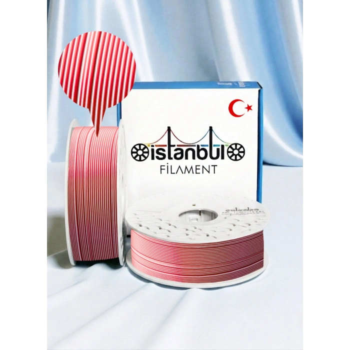 PLA + KIRMIZI BEYAZ AY YILDIZ DUAL COLOR