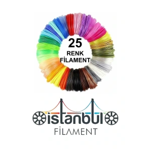 PLA 3D Kalem Yazıcı için 25 Renk (25x5 metre) 125 Metre PLA Filament