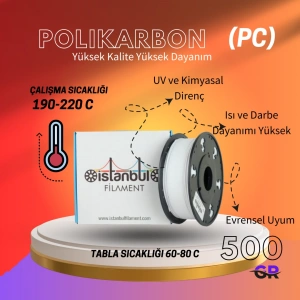 POLİKARBON (PC) FİLAMENT 1.75 mm 500 grm