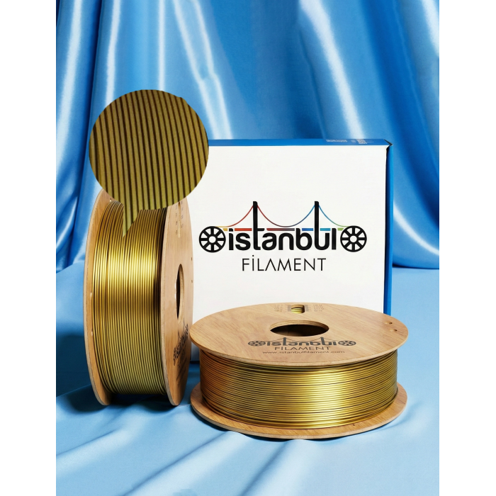 Çift Renk SILK PLA+ Gold – Siyah Dual Color | Zümrüt Yeşil Efektli