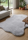 Carpet Dekor İthal Peluş Yumuşak Dekoratif Halı Gri