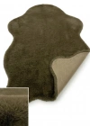 Carpet Dekor İthal Peluş Yumuşak Dekoratif Halı Kahverengi