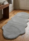 Carpet Dekor İthal Peluş Yumuşak Dekoratif Halı Simetrik Desen Gri