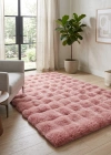 Carpet Dekor İthal Bubble Yumuşak Suni Tavşan Tüyü Halı Pudra-Pembe