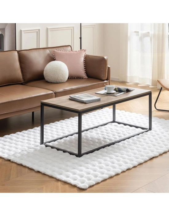 Carpet Dekor İthal Bubble Yumuşak Suni Tavşan Tüyü Halı Beyaz