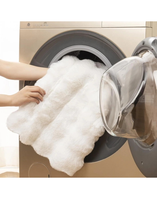 Carpet Dekor İthal Bubble Yumuşak Suni Tavşan Tüyü Halı Gri