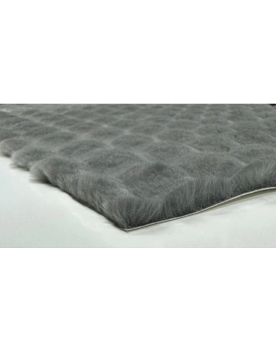 Carpet Dekor İthal Bubble Yumuşak Suni Tavşan Tüyü Halı Antrasit