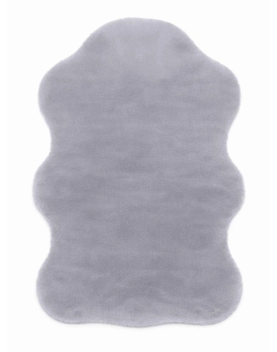 Carpet Dekor İthal Peluş Yumuşak Dekoratif Halı Gri