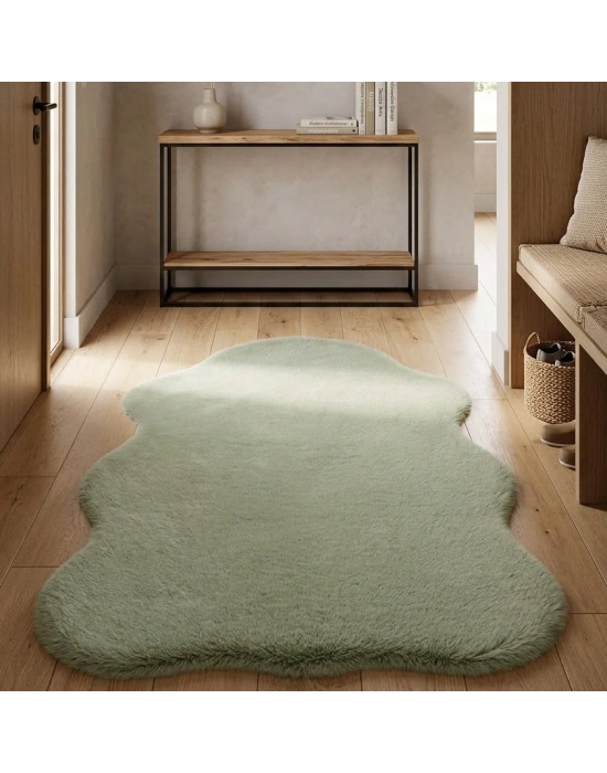 Carpet Dekor İthal Peluş Yumuşak Dekoratif Halı Taş Rengi