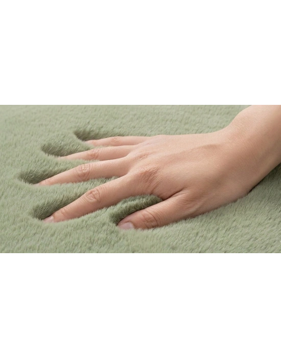 Carpet Dekor İthal Peluş Yumuşak Dekoratif Halı Taş Rengi