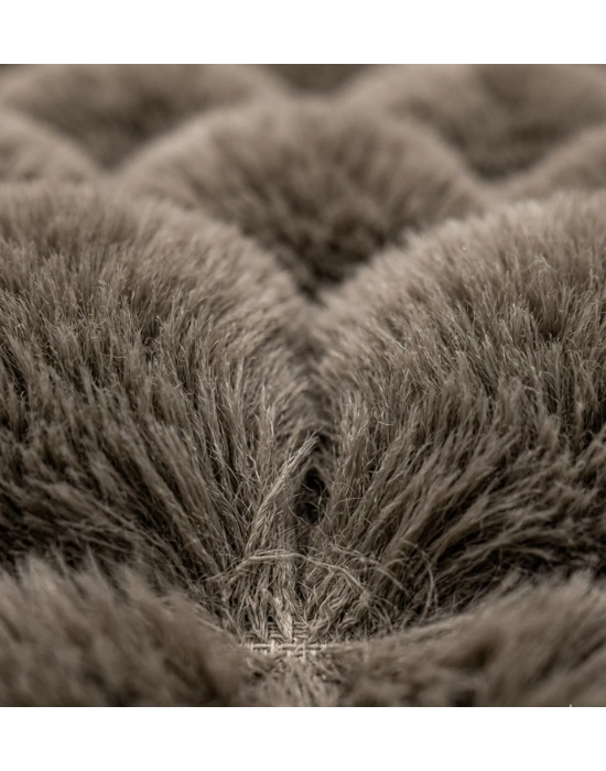 Carpet Dekor İthal Bubble Yumuşak Suni Tavşan Tüyü Halı Kahve