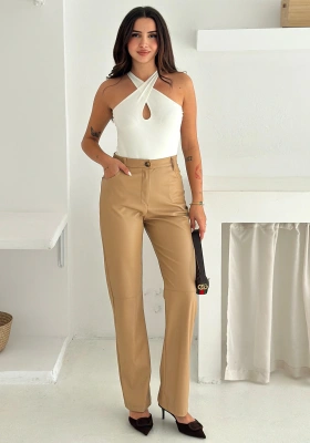 İçi Kadife Deri Pantolon