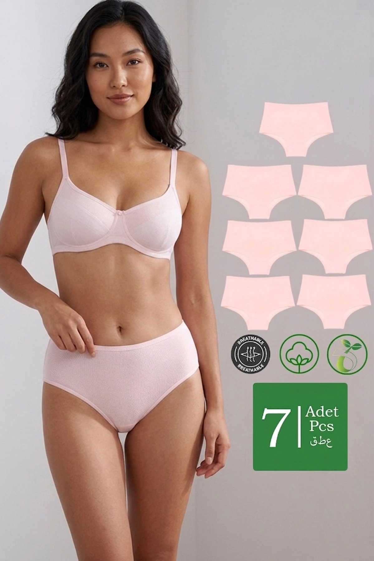 Pamuklu 7li Paket Yüksek Bel Toparlayıcı Etkili Bato Külot