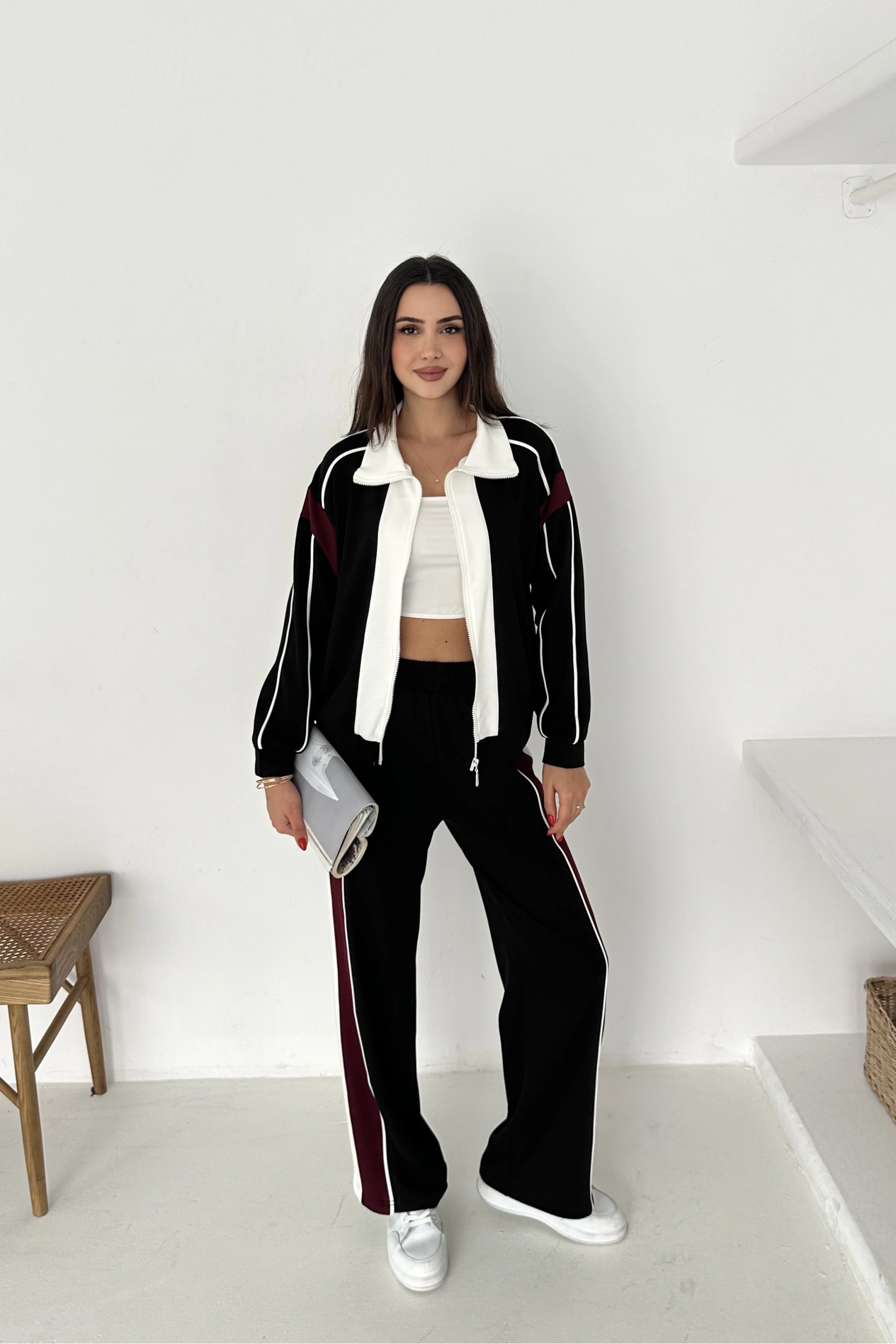 Garnili Fermuarlı Modal Takım