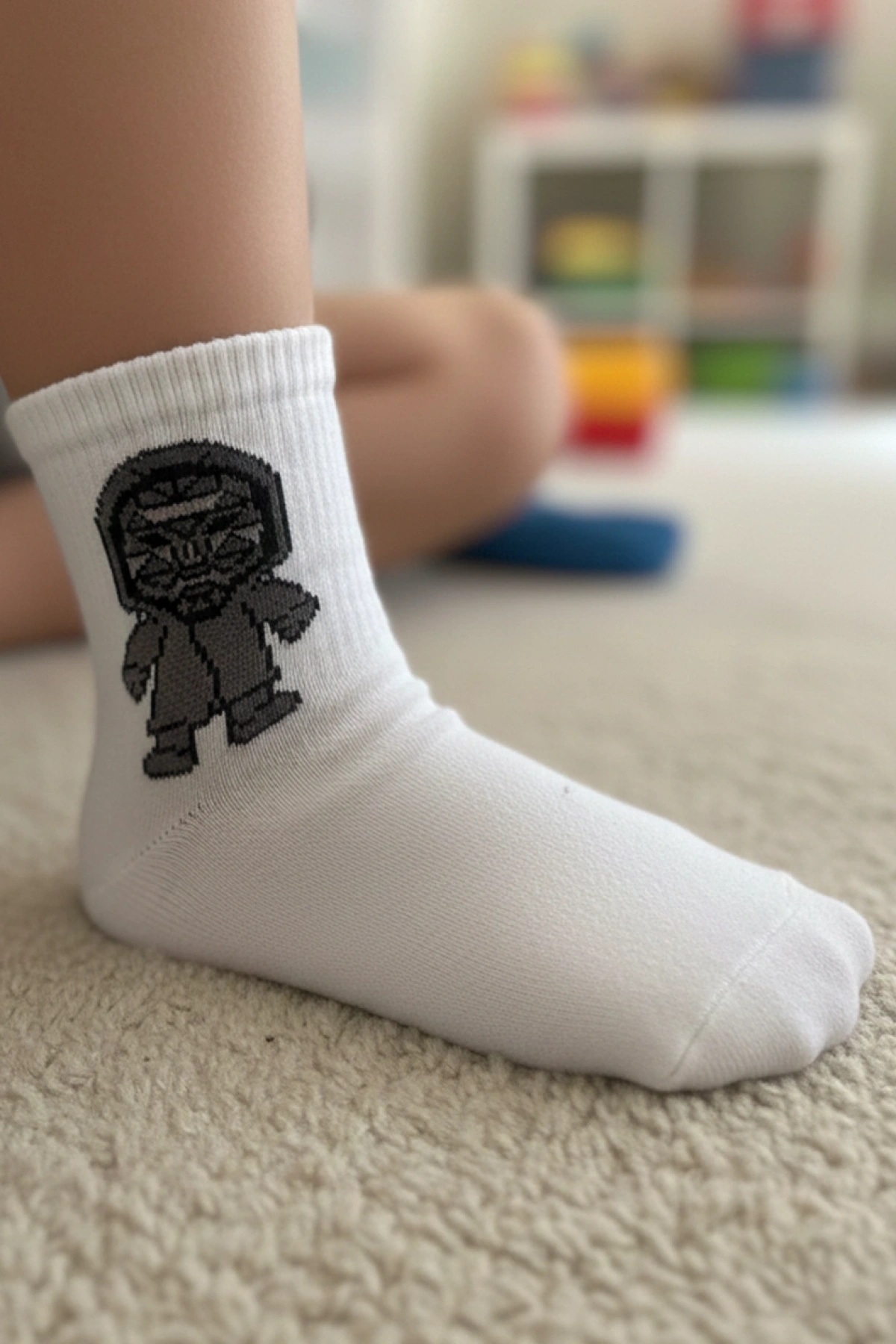 4lü Paket Squid Game Desenli Çocuk Çorabı - Pamuklu Yumuşak Dokulu Çocuk Soket Çorap Seti