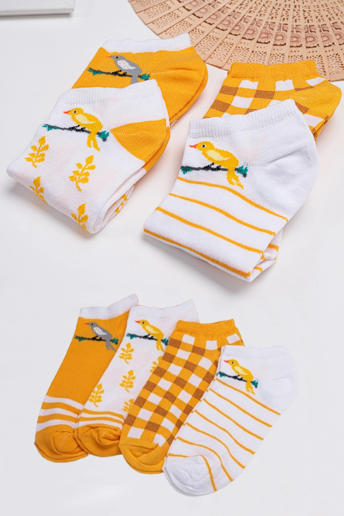 4lü Sweet Birdy Kısa Çorap Koleksiyonu