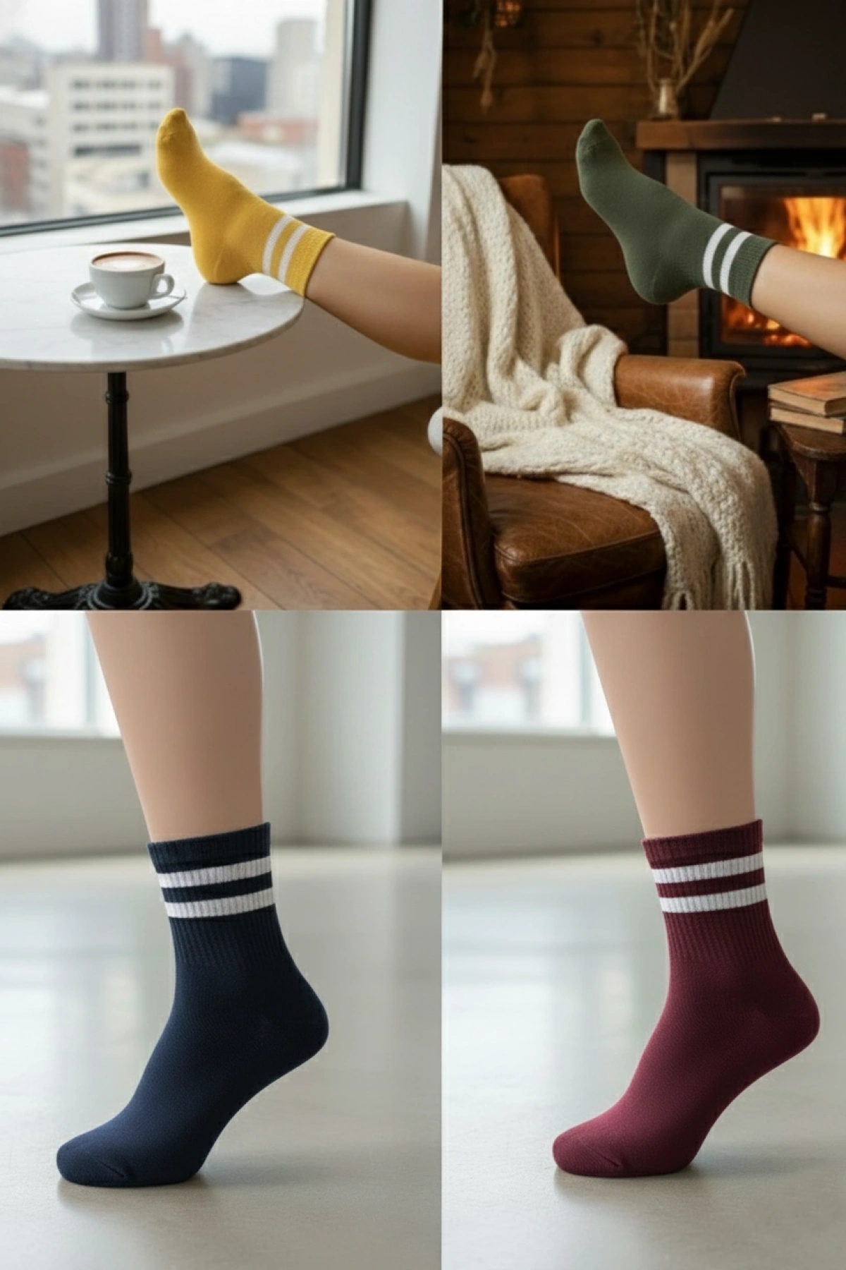 4 Lü Tenis Kolej Çorap