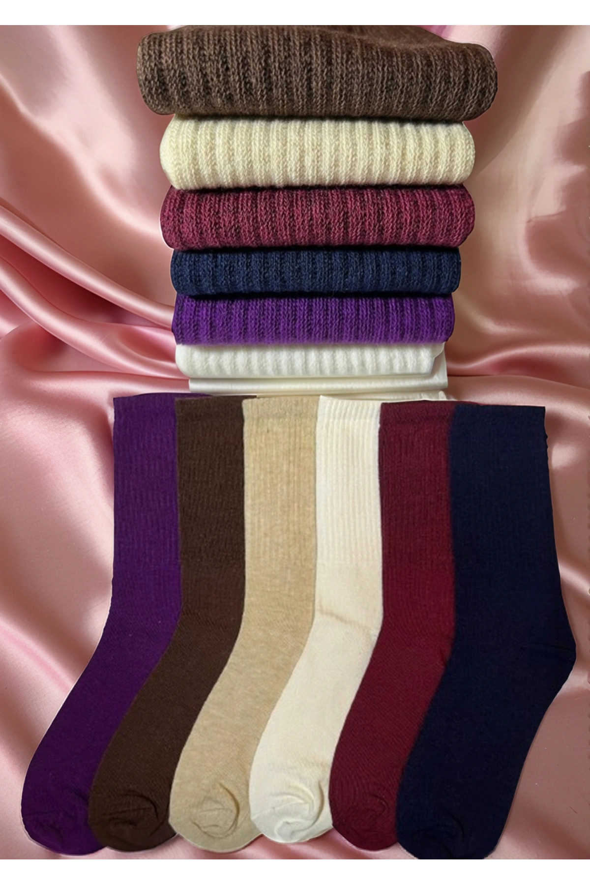 6 Çift Unisex Karışık Renk Tenis Çorap Seti